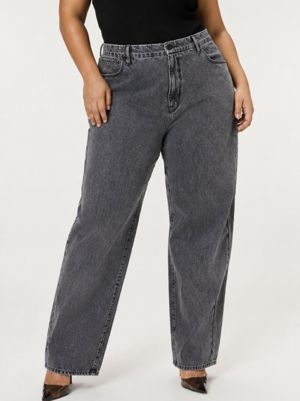 Good American 90s Loose Denim‎ Jeans Washed Black Size 29
